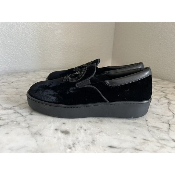 Emporio Armani Black Velvet Slip SoHo Loafers Size 38.5 - Picture 4 of 6